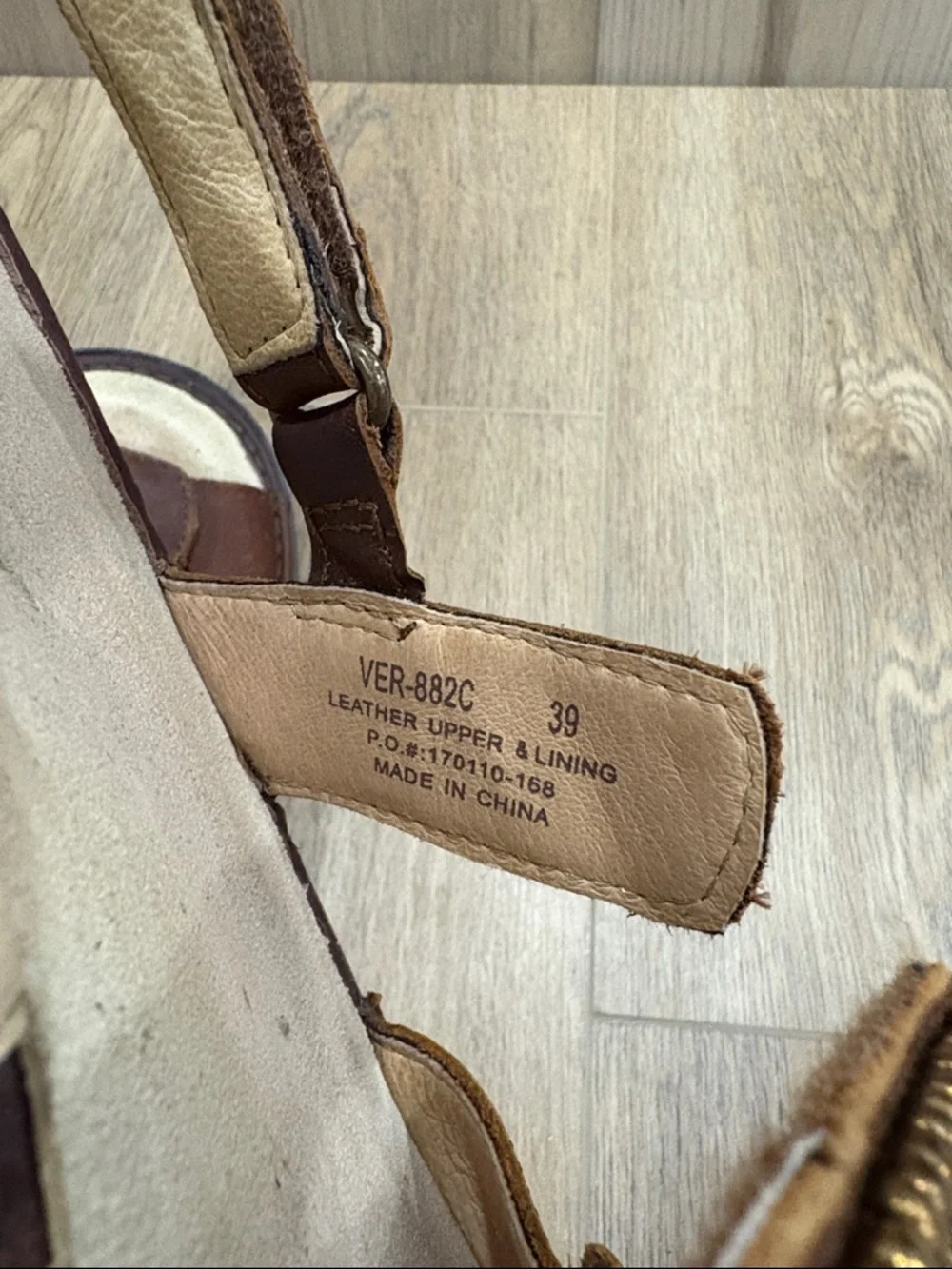 Alegria by PG Lite Verona 882C Beaded Chain Brown Strappy Leather Sandals 39 - Picture 7 of 8